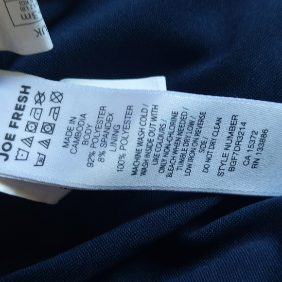 joe fresh navy crushed velvet dress with matching leggings 3-6 months baby girl - Picture 2 of 8